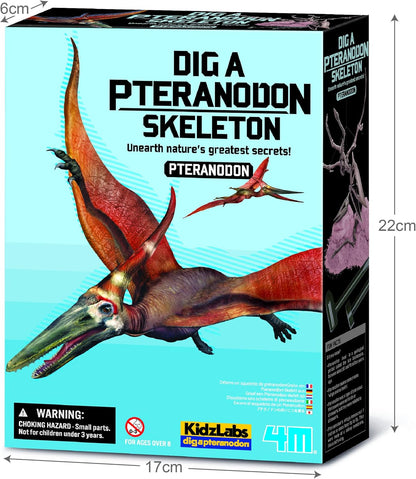 KidzLabs Dig a Pteranodon Skeleton Kit, Fossil Excavation Set, Ages 8+, 1 Piece