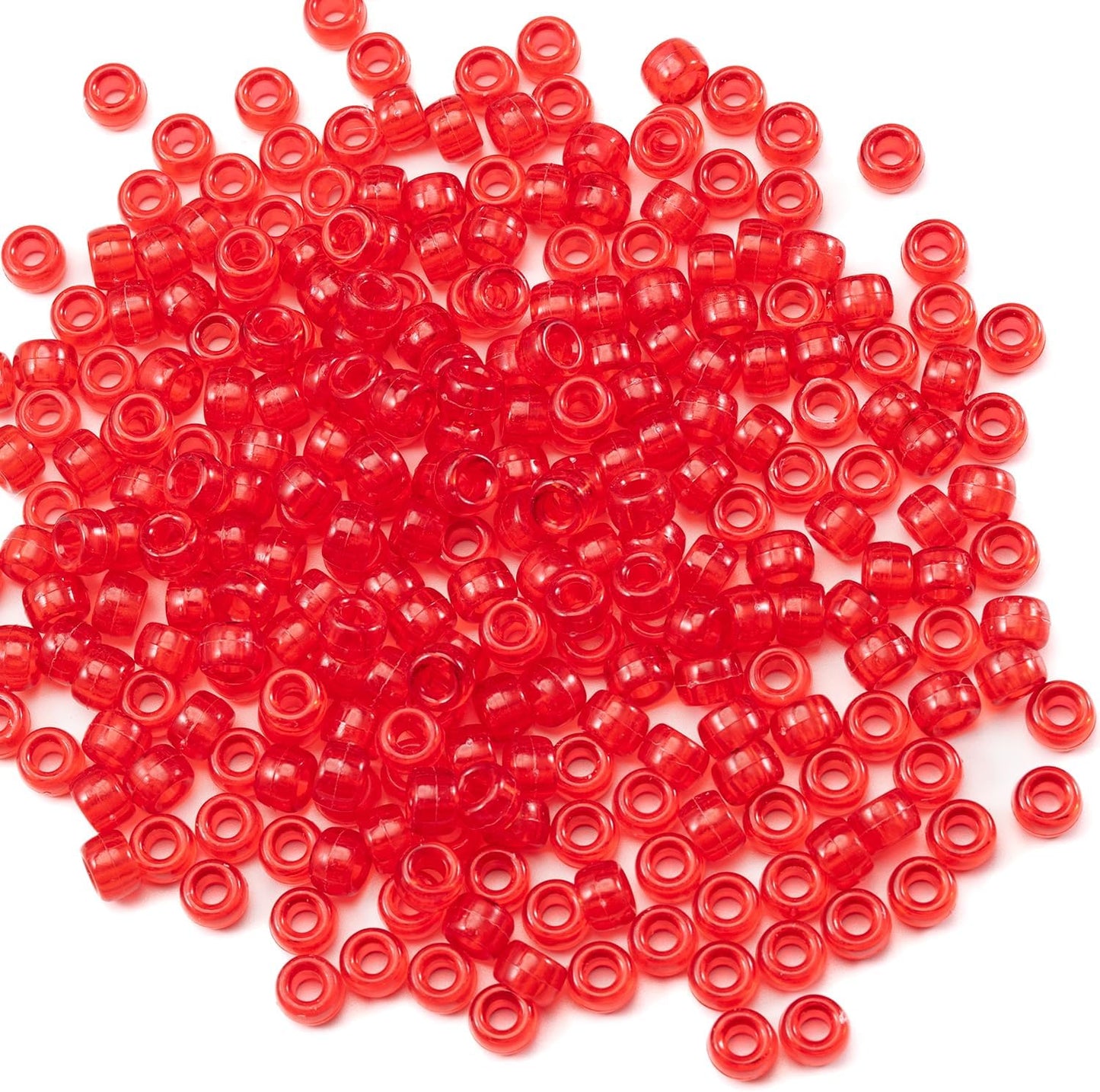 Gxueshan 1000 Pcs Acrylic Black Pony Beads 6x9mm Large Hole Pen Hair Kandi Beads Bulk for Friendship Bracelet Necklace Jewelry Making Earring Braiding Kit