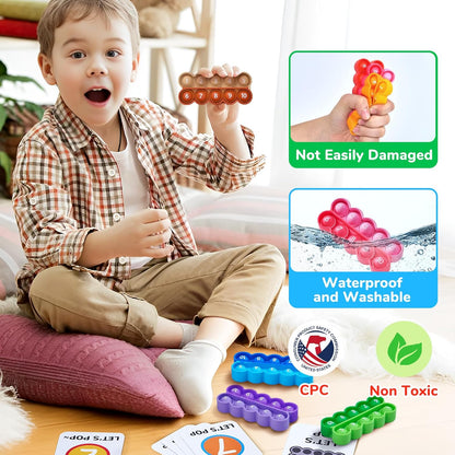 Joycat Ten-Frame Math Learning Tools for Elementary-8 Ten Frames and 20 Task Cards Math Counting Games with for Preschool Kindergarten Classroom Learning Activities Kids Ages 3-5