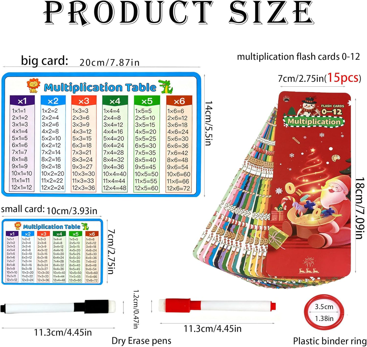 0-12 Multiplication Flash Cards, Multiplication Times Table Chart Flash Cards, Multiplicationtimes Table Chart,Fun Educational Math for 1st 2nd 3rd Grades