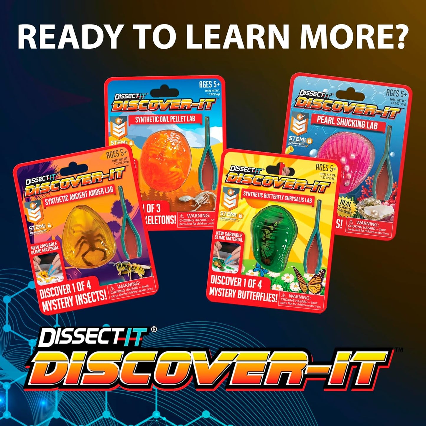 Dissect-It Discover-It Dinosaur Dig Kit, Dissecting Gel Kids Science Kit Project to Learn Anatomy, STEM Toys for Ages 6 and Above