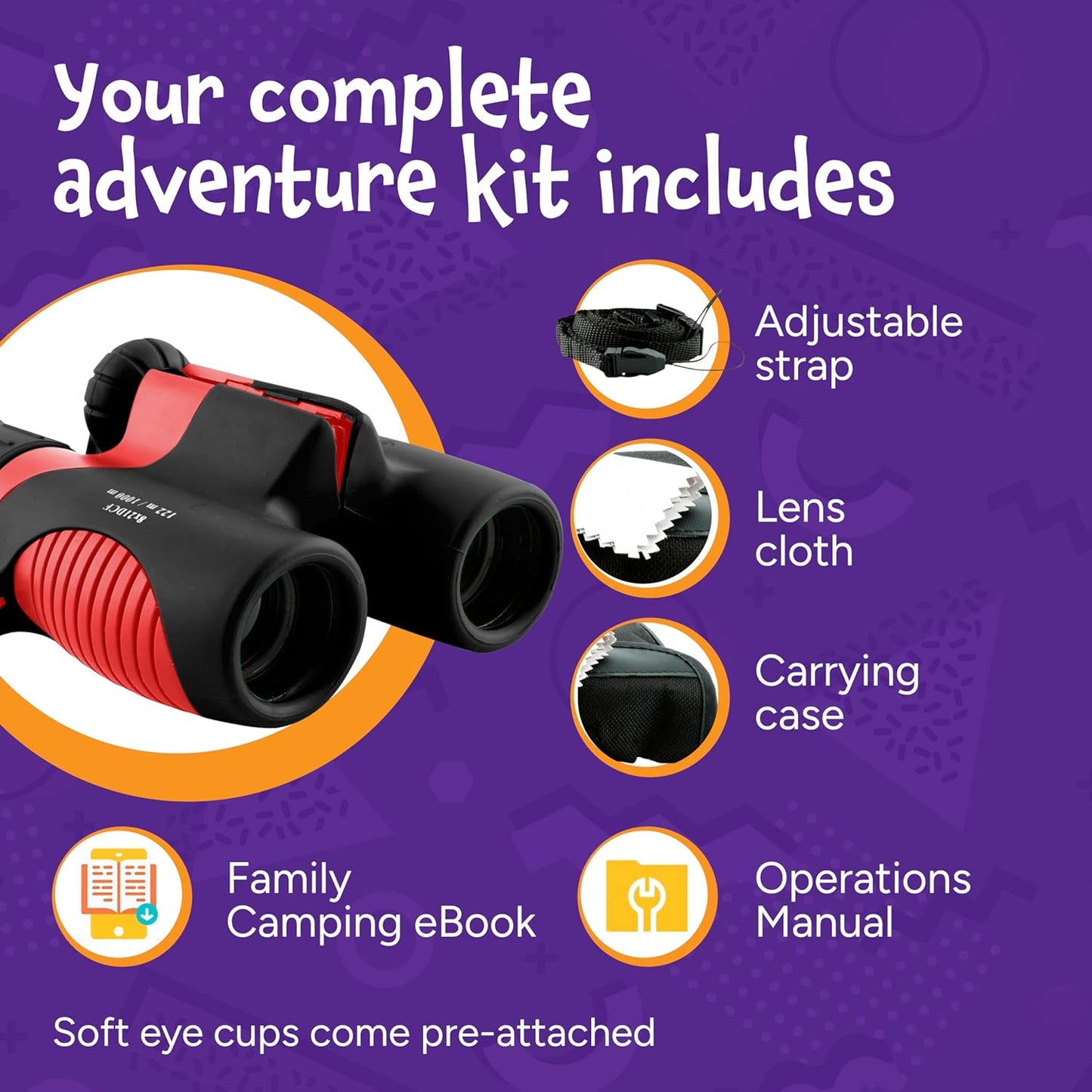 Think Peak Pink Binoculars Science Toy for Kids Ages 3-12 Years - Real Compact Outdoor Adventure & STEM Educational Nature Hiking Explorer for Bird Watching, Camping Children’s Birthday Gift