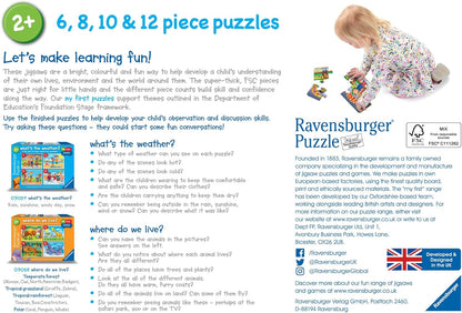 Ravensburger My First Puzzles: What's The Weather? (6: 8: 10 & 12 Piece) Jigsaw Puzzle for Kids - Every Piece is Unique, Pieces Fit Together Perfectly - MESH Accredited