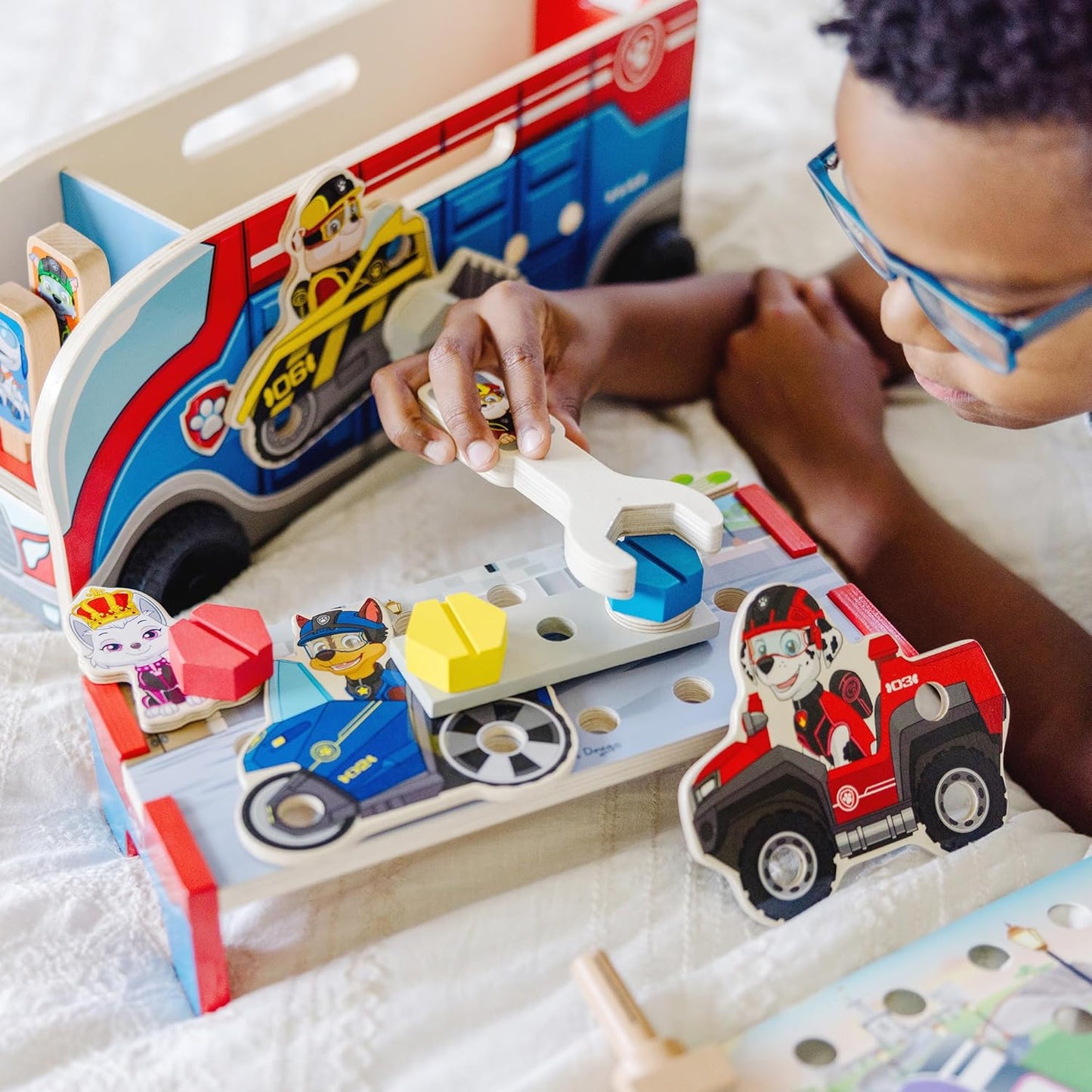 Melissa & Doug PAW Patrol Wooden See & Spell Pup Pad Game - FSC Certified