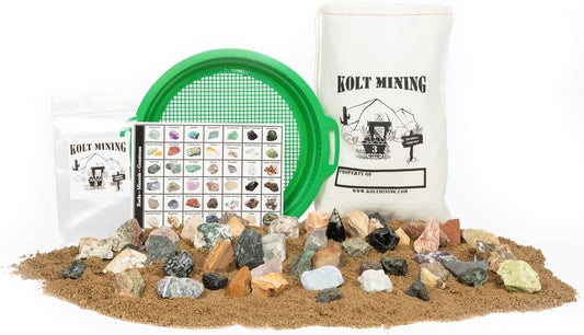 Activity Dig Kit - Adult Geology & Mineralogy Set - Includes Real Fossils, Arrowheads, Shark Teeth, Crystals, Rocks & Gemstones