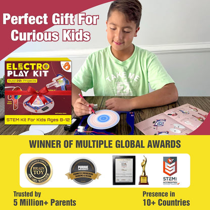 Butterfly EduFields 4in1 Motor Play Science Kit Pack of 5 | Best Birthday Return Gifts for Kids Ages 5 6 7 8 9 10 11 12 | STEM Toy | Reusable & Safe | Birthday Gift for Kids Ages 5+