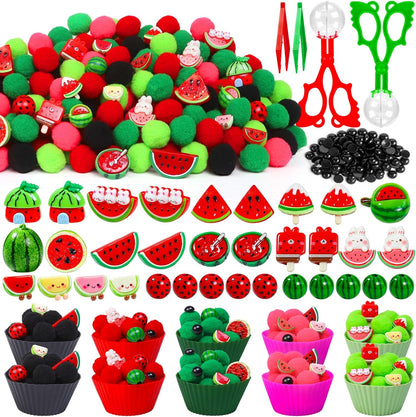 307 Pcs St. Patrick's Day Sensory Bin Filler Shamrock Fine Motor Sensory Bin Items Includes Pom Poms Irish Shamrock St. Patrick's Hat Resin Animals for Counting Sorting Training