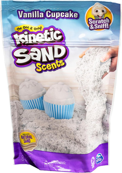 Kinetic Sand Scents, 8oz Vanilla Cupcake White Scented, for Kids Aged 3 and Up