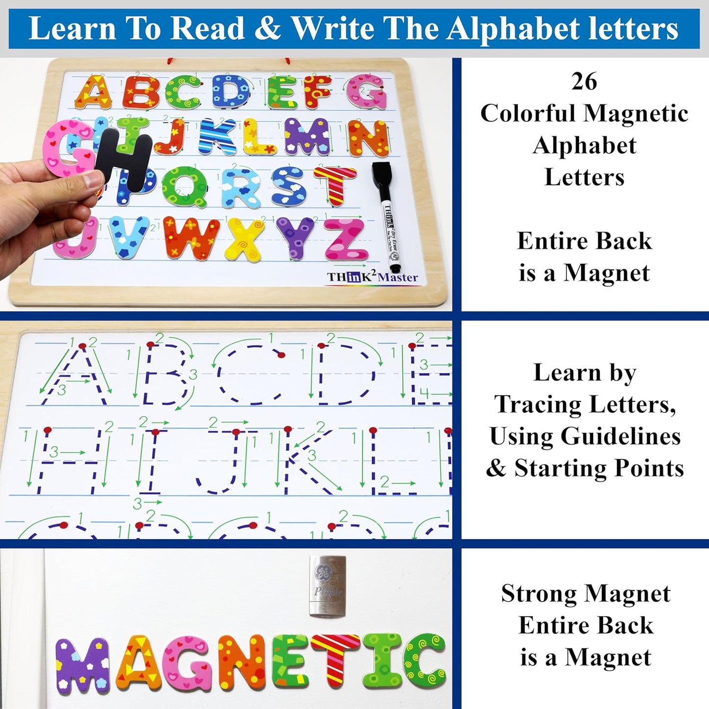THINK2MASTER Alphabet Animal Puzzle.Size 14.5” x 10.5" (Animal Edition)