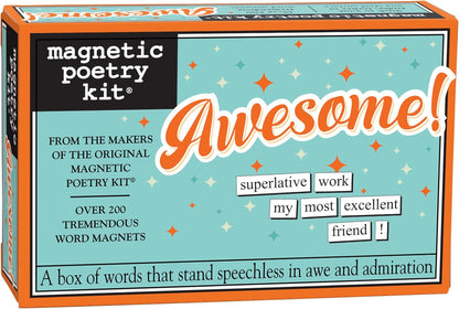 Magnetic Poetry Awesome Kit - Words for Refrigerator - Write Poems and Letters on The Fridge - Made in The USA