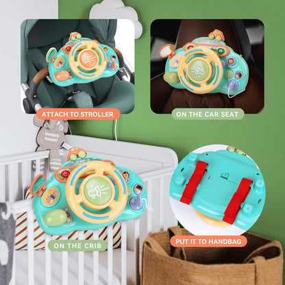 Caterbe Steering Wheel for Toddlers Toys, Baby Montessori Toy for Educational Gift