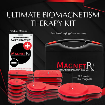 MagnetRX® Biomagnetic Magnets Kit – Imanes para Biomagnetismo Médico – Dr Goiz Magnets for Biomagnetism Bio Magnet Pair – 5200 Gauss Large Round Magnet (6 Units)