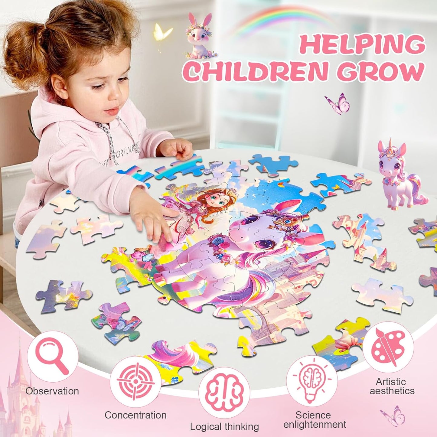 DIGOBAY Underwater Ocean Floor Puzzle for Kids Ages 4-6, Shark Toys for Boys Girls, 70 Pieces Large Jigsaw Shark Puzzles for Kids Ages 3-8, Educational Ocean Animals Toys for Birthday Christmas