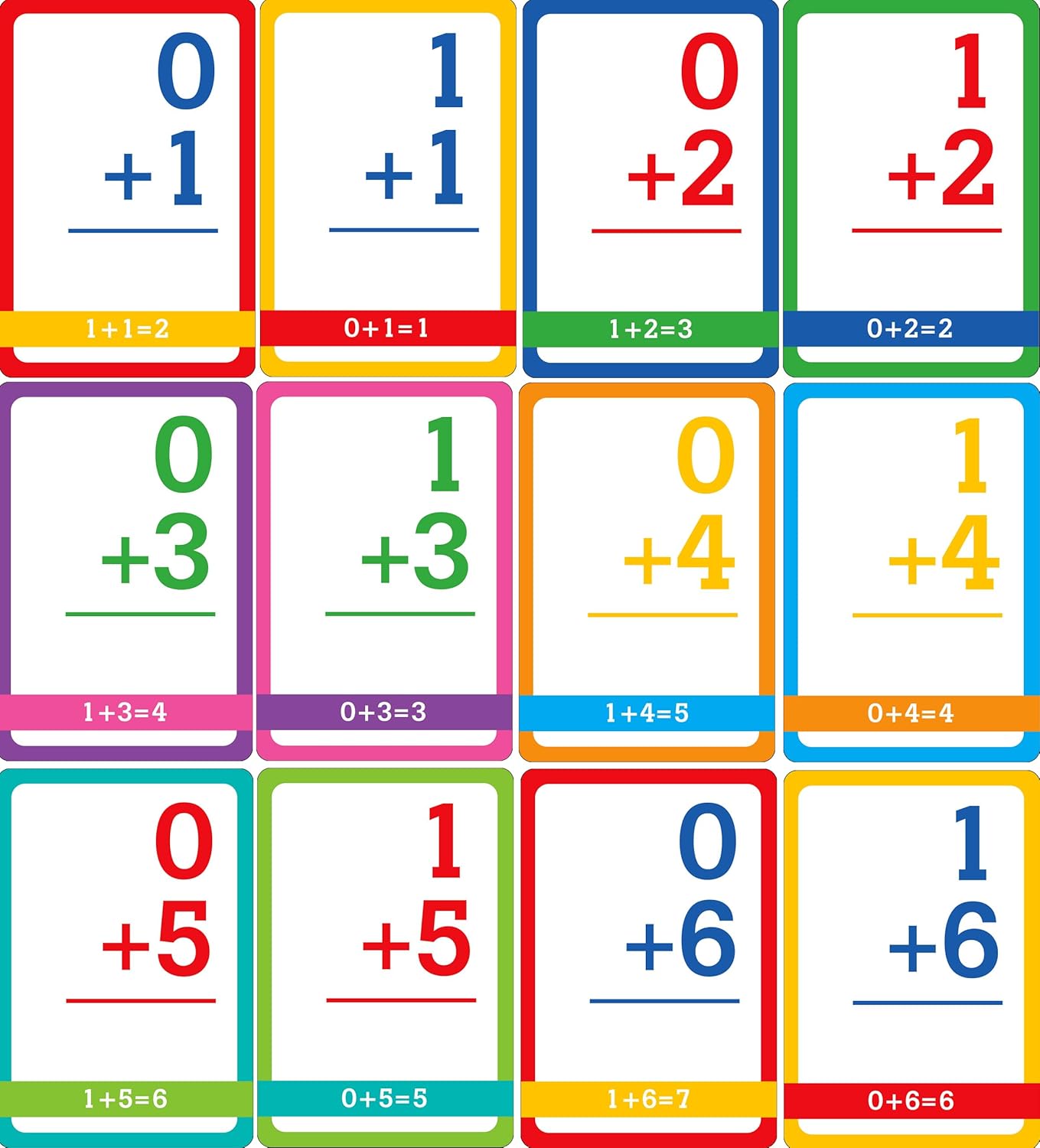 Addition Flash Cards (60 cards, Grades K-2)