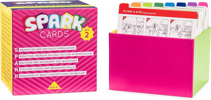 Spark Cards Sequence Cards for Storytelling and Picture Interpretation Speech Therapy Game, Special Education Materials, Sentence Building, Problem Solving, Improve Language Skills
