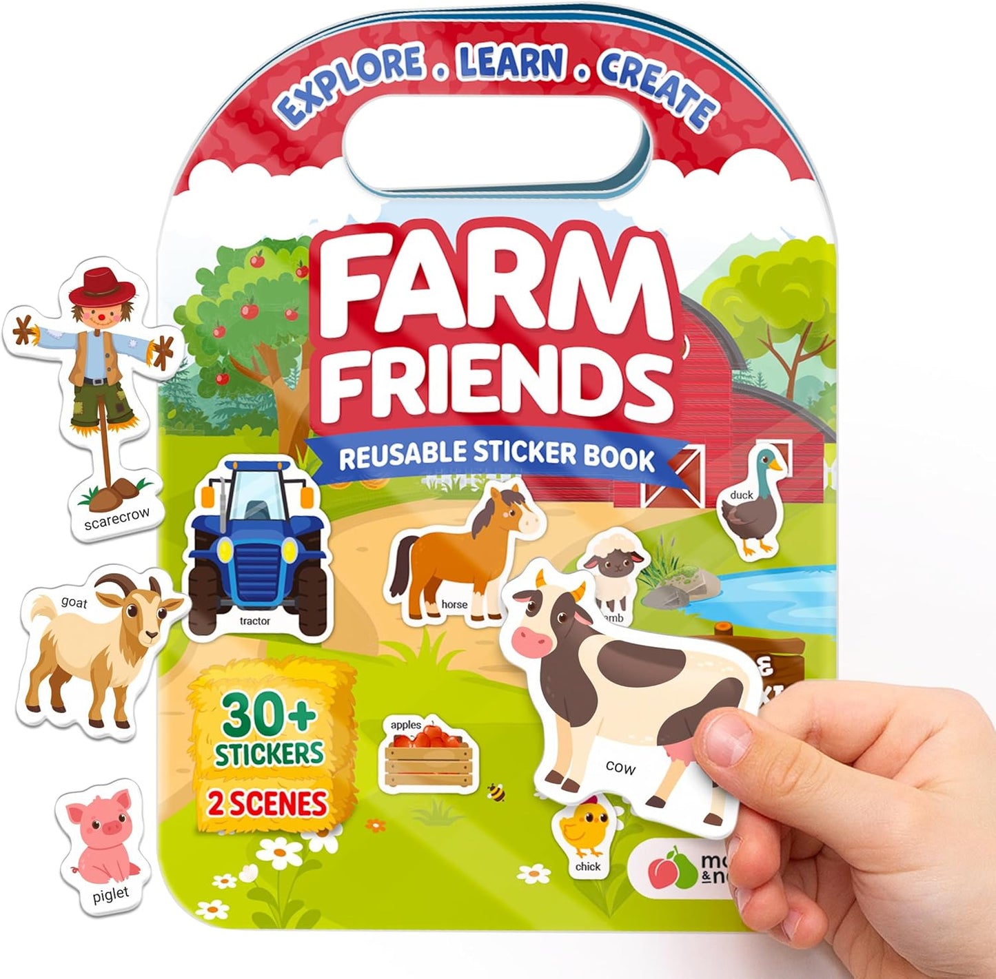 Sticker Book for Toddlers 1-3 - Reusable Sticker Book for Toddlers 2-4 Years, Stickers for Kids, Toddler Travel Toys, Airplane Toys for Toddler 1-3 - Birthday Gifts for 3 Year Old Boys, Girls 2-4