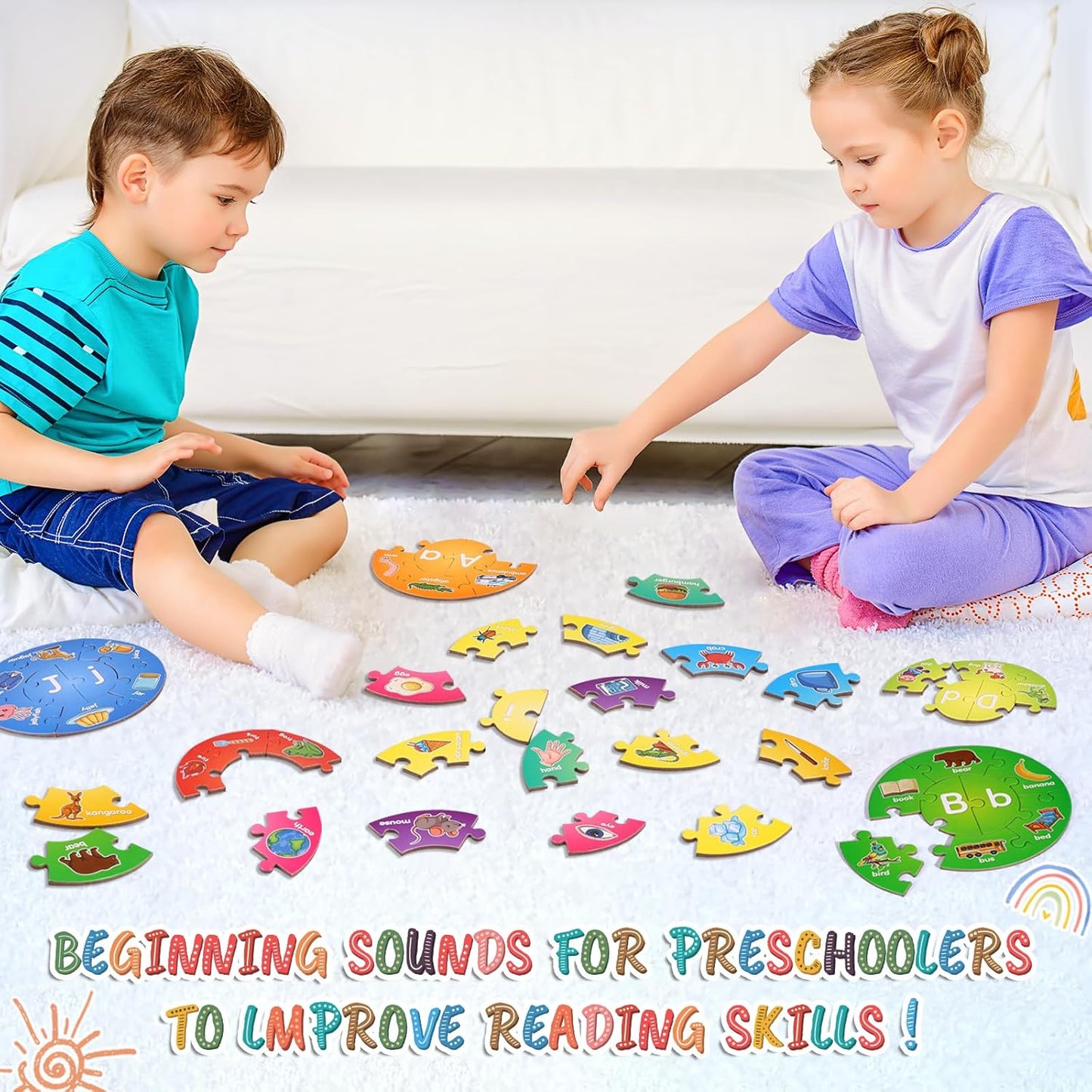 Alphabet Puzzle, ABC Alphabet Learning Toys for Kids Ages 3-5, Pre-k Lowercase Uppercase Letter Game for Toddlers, Kindergarten Classroom Must Haves Educational Preschool Learning Activities