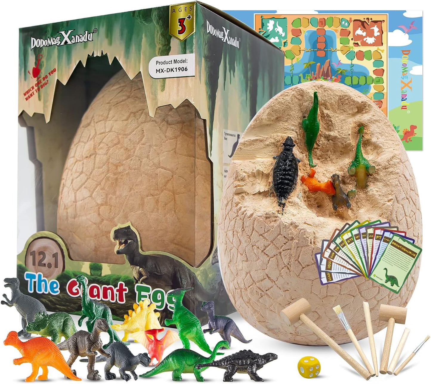 Gemstone Dig Kit, 16 Real Gem Stones and Crystals Excavation Kit, STEM Educational Toys Science Kit for Kids 5-7 8-12, Gem Digging Kit Rock Collection Stocking Stuffers Gifts for Boys Girls