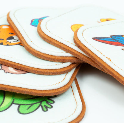 Felt Matching Game for Ages 2–4 – Soft and Safe for Ages 1+ – Montessori Memory Game – Sensory Flash Cards – Best Educational Gift for Ages 1–3 - Woodland Animal Theme