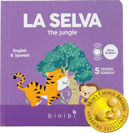 Binibi La Granja Bilingual Sound Book - Interactive Spanish Learning for Babies - Ages 1-5