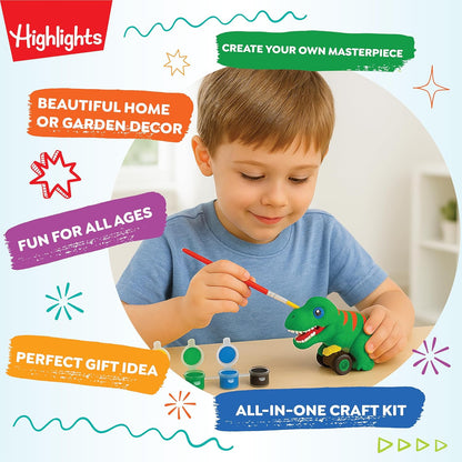 Highlights Paint Your Own Plaster Figurine & Activity Kits – DIY Art Sets with Figurines, Paints, Brush & Bonus Activities – Multiple Themes – Ages 6+