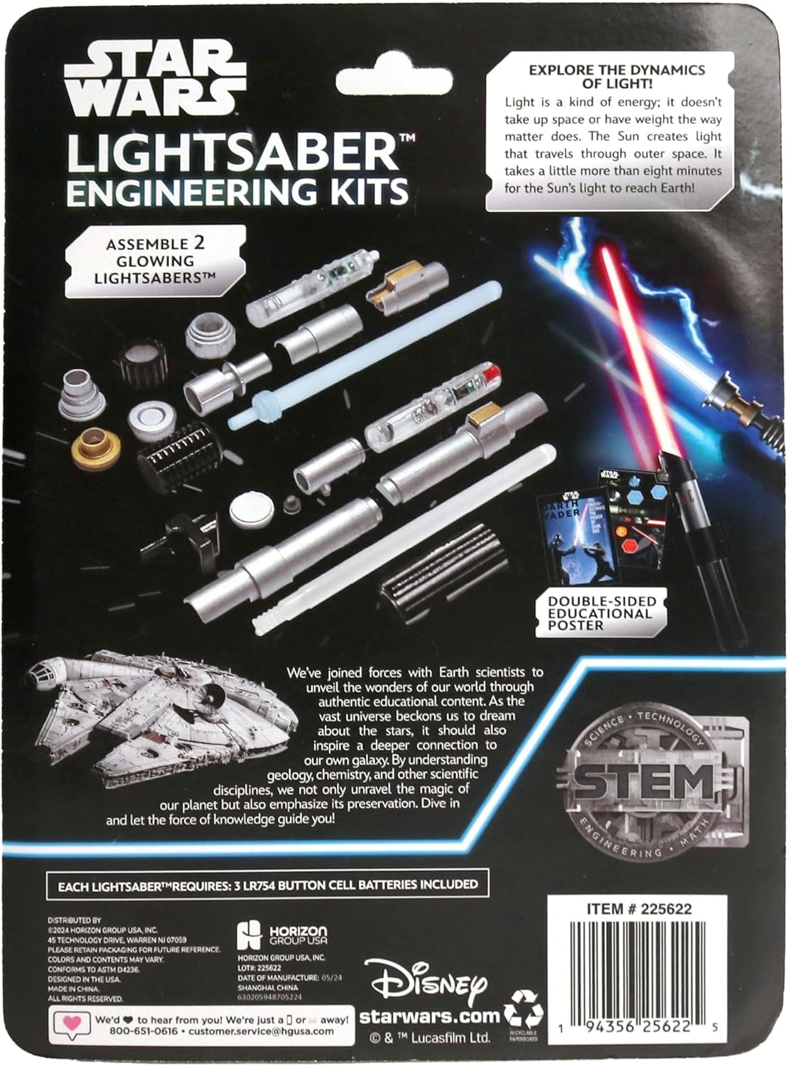 STAR WARS Glowing Crystals, Crystal Growing Kit with Light Up Display Stand, Grow 3 Colorful Crystals, Gift for 8 Year Old Boy, Merch, Toys for Boys Age 8-12