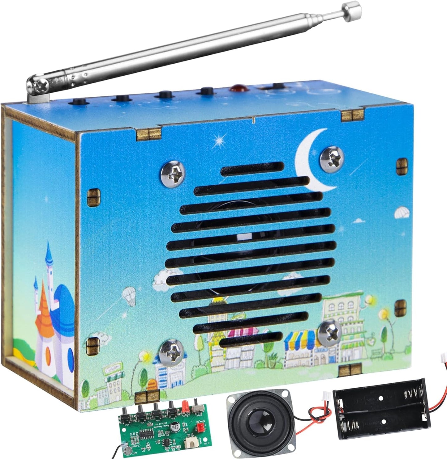 Science Kits for Kids Age 8-12 12-14, STEM Kits for Kids Age 8-10, STEM Toys Build Your Own FM Radio Kit, DIY Electronic Snap Circuits Projects Gifts for Teen Girls Boys 9 11 13 15 16+ (Classic Wood)