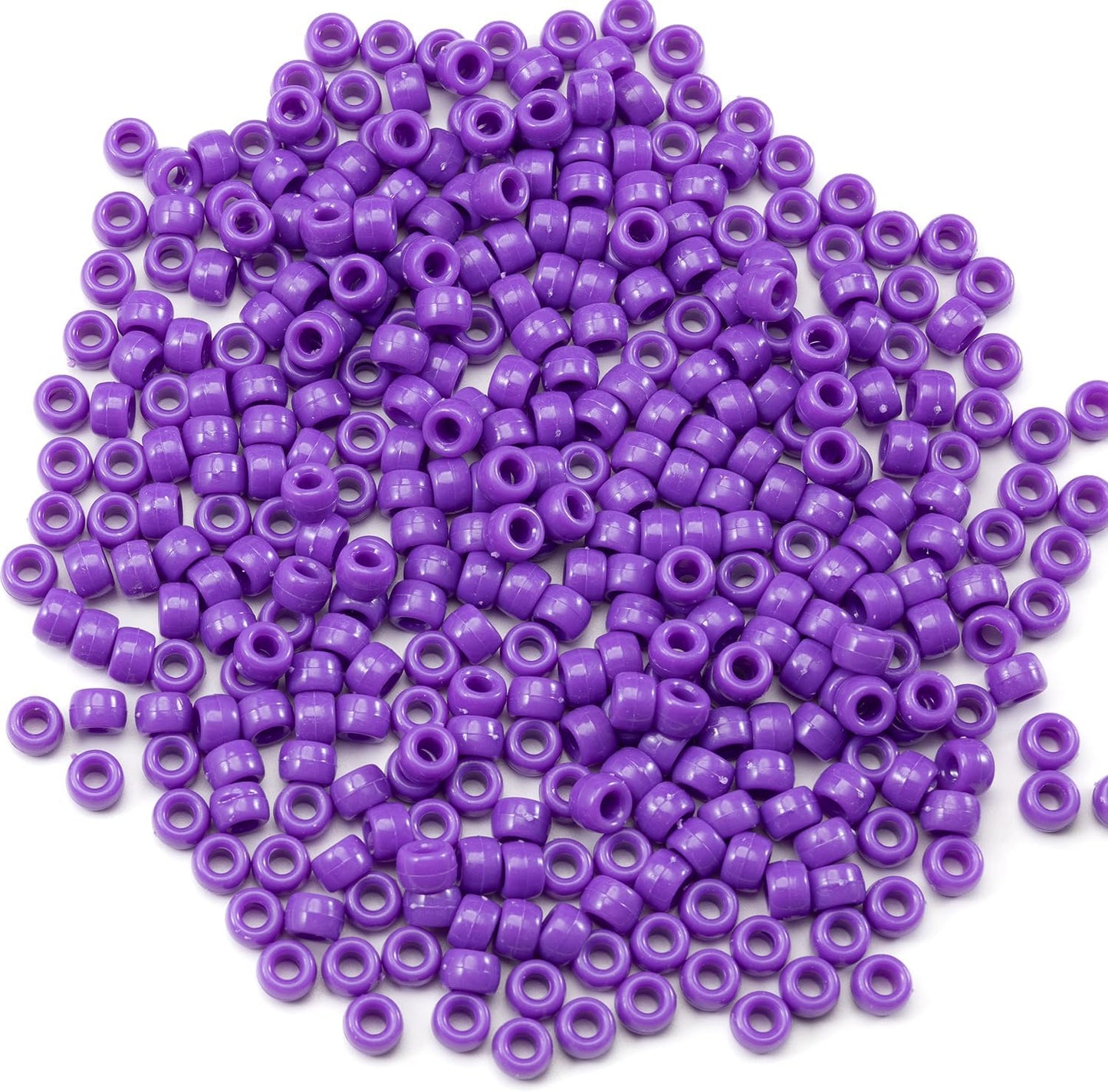Gxueshan 1000 Pcs Acrylic Black Pony Beads 6x9mm Large Hole Pen Hair Kandi Beads Bulk for Friendship Bracelet Necklace Jewelry Making Earring Braiding Kit