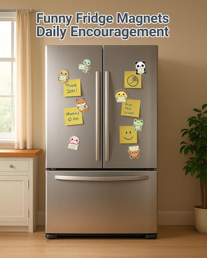 26PCS Emotional Support Animal Magnets for Fridge, Funny Magnetic Animals for Kids & Adults, Cute Locker Decorations for Girls Boys, Teacher Stickers for Classroom Rewards, Inspirational Gifts