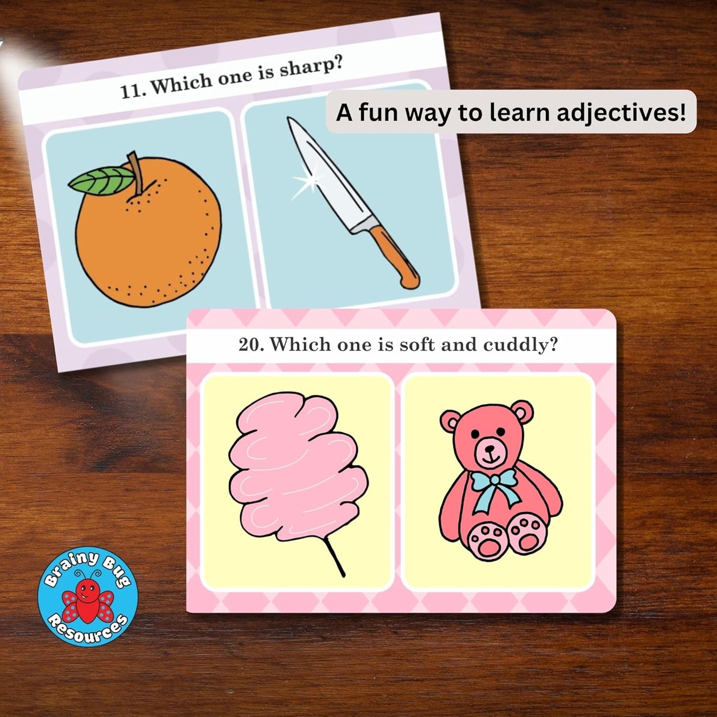 Verbal Reasoning Language Flash Cards for Kids | Q&A Learning Deck for ESL, Home Schooling & Special Needs | Parent and Professional Use