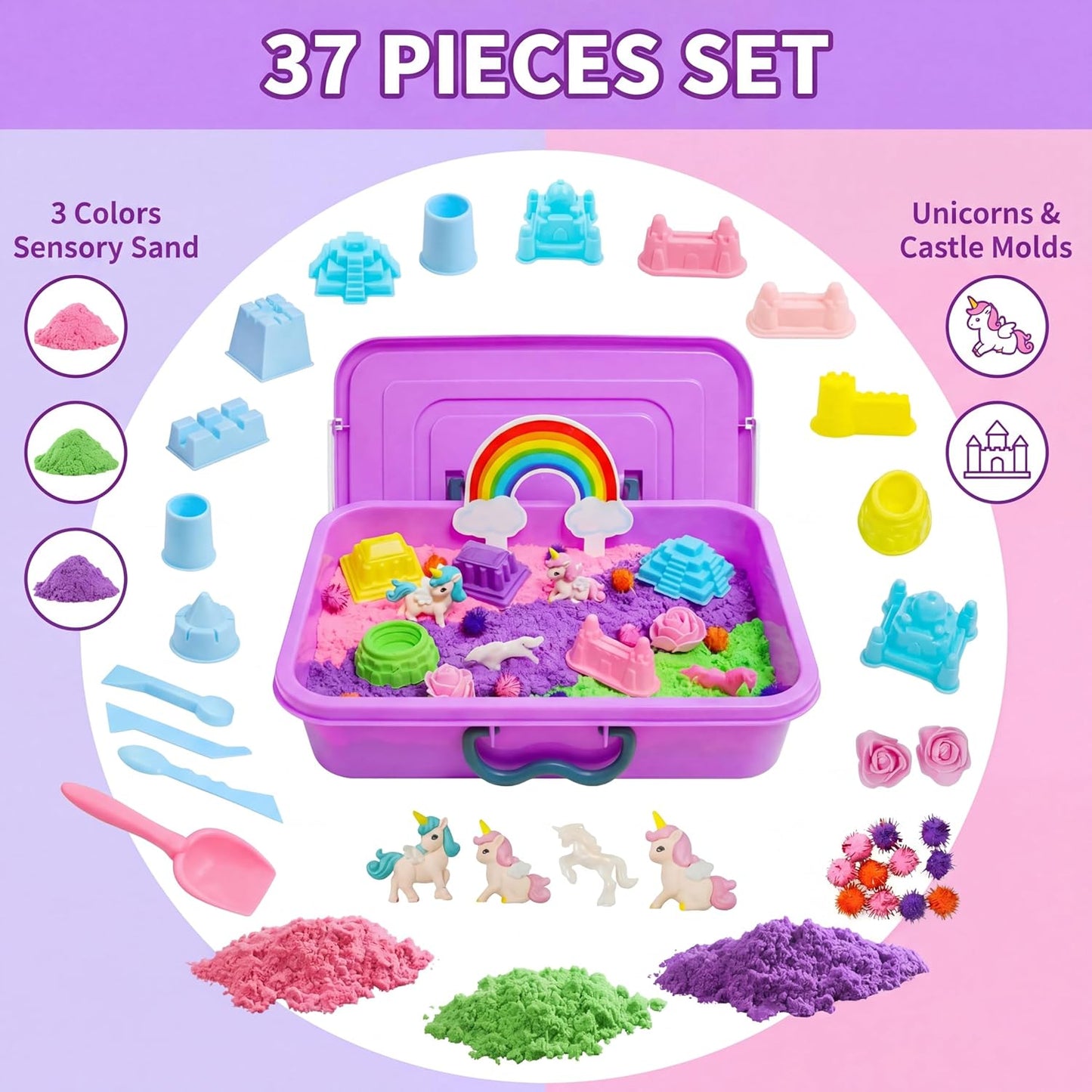 AGENTLAN Ocean Sensory Bin, Ocean Sensory Water Toys with Sea Animal for Toddlers Boys and Girls, Kids Toys Gift Sand Box for Age 3 4 5 6 7 8