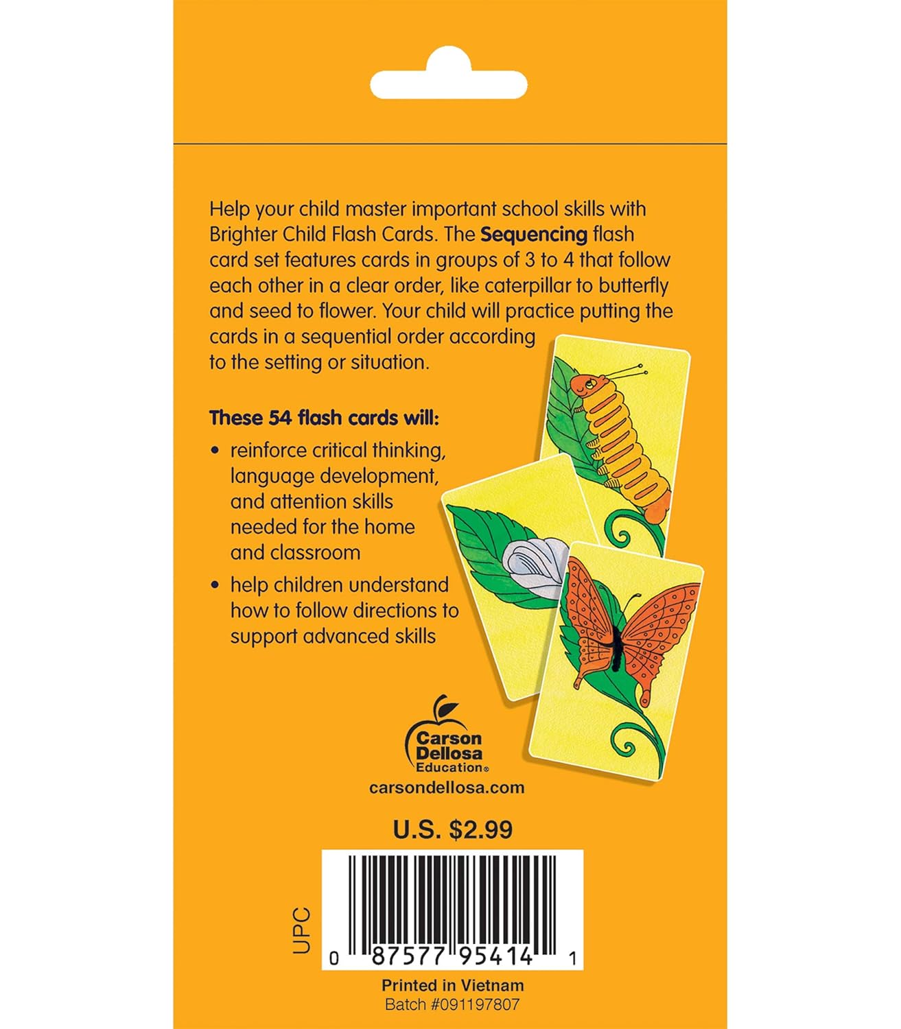 Carson Dellosa | Sequencing Flash Cards | Ages 4+, 54ct