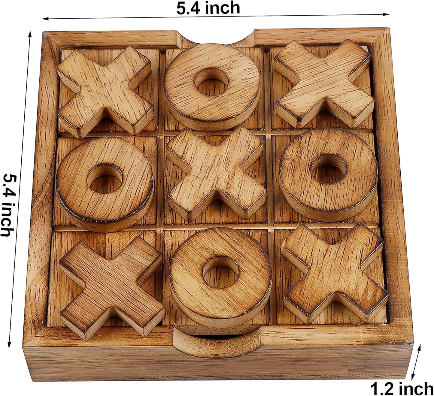 Glintoper Shut The Box & 4 in a Row Tables Game Set, Classic Wood Dice Game with Numbers & Line Up 4 Game for Kids Family, Living Room Rustic Coffee Table Decor, Travel Game Strategy Board Games