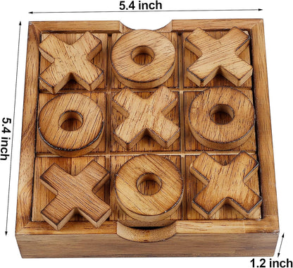 Glintoper Shut The Box & 4 in a Row Tables Game Set, Classic Wood Dice Game with Numbers & Line Up 4 Game for Kids Family, Living Room Rustic Coffee Table Decor, Travel Game Strategy Board Games