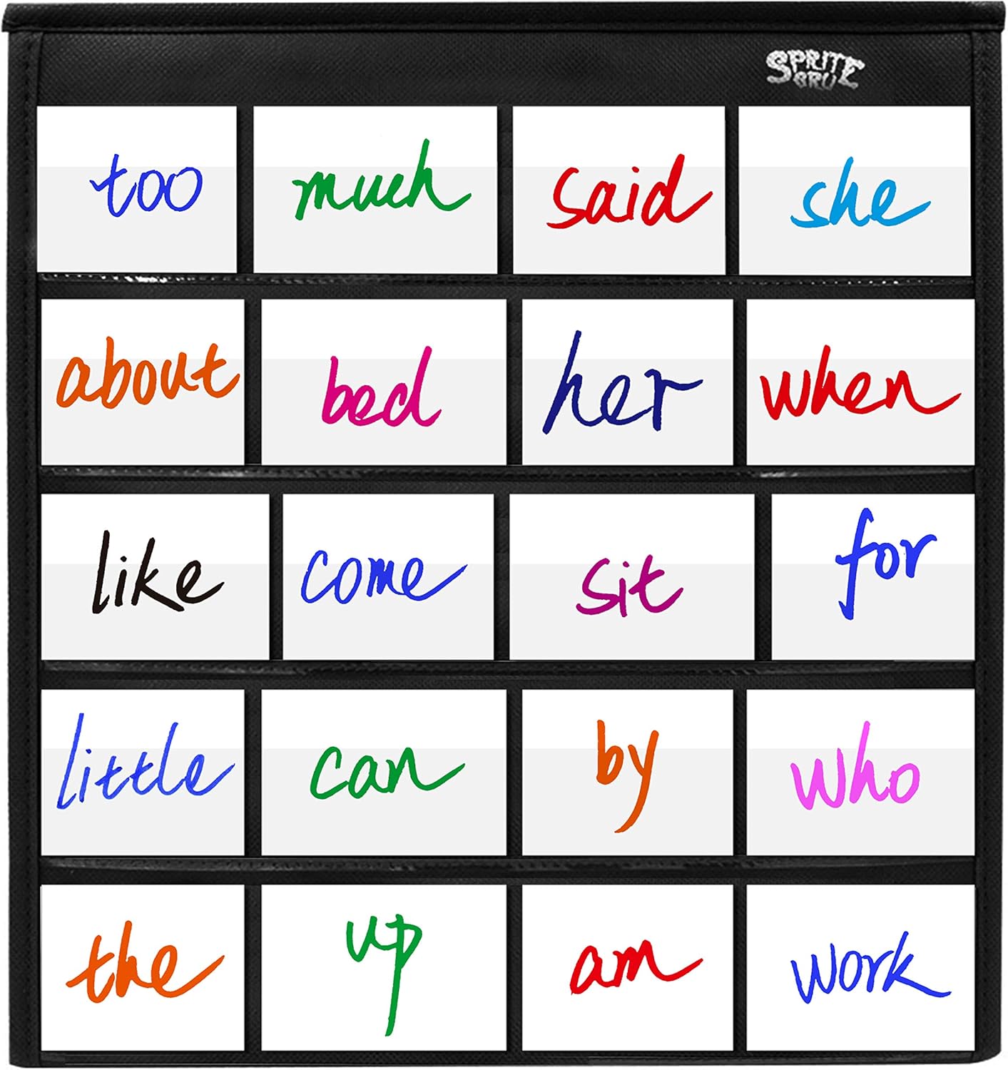 Word Building Desktop Pocket Chart, 48 CVC Words & 50 First Words, Double-Sided Tent Word Builder, Vocabulary Learning Flashcards Set for Kindergarten Reading and Spelling