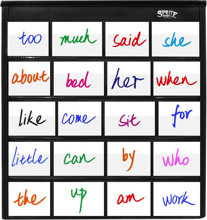 Word Building Desktop Pocket Chart, 48 CVC Words & 50 First Words, Double-Sided Tent Word Builder, Vocabulary Learning Flashcards Set for Kindergarten Reading and Spelling