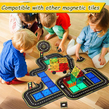 BENOKER Castle Magnetic Tiles, 3D Building Blocks STEM Educational Kids Toys for Pretend Play, 3 4 5 6 7 8 Year Old Birthday Gifts for Boys and Girls, Preschool Learning Toys for Christmas