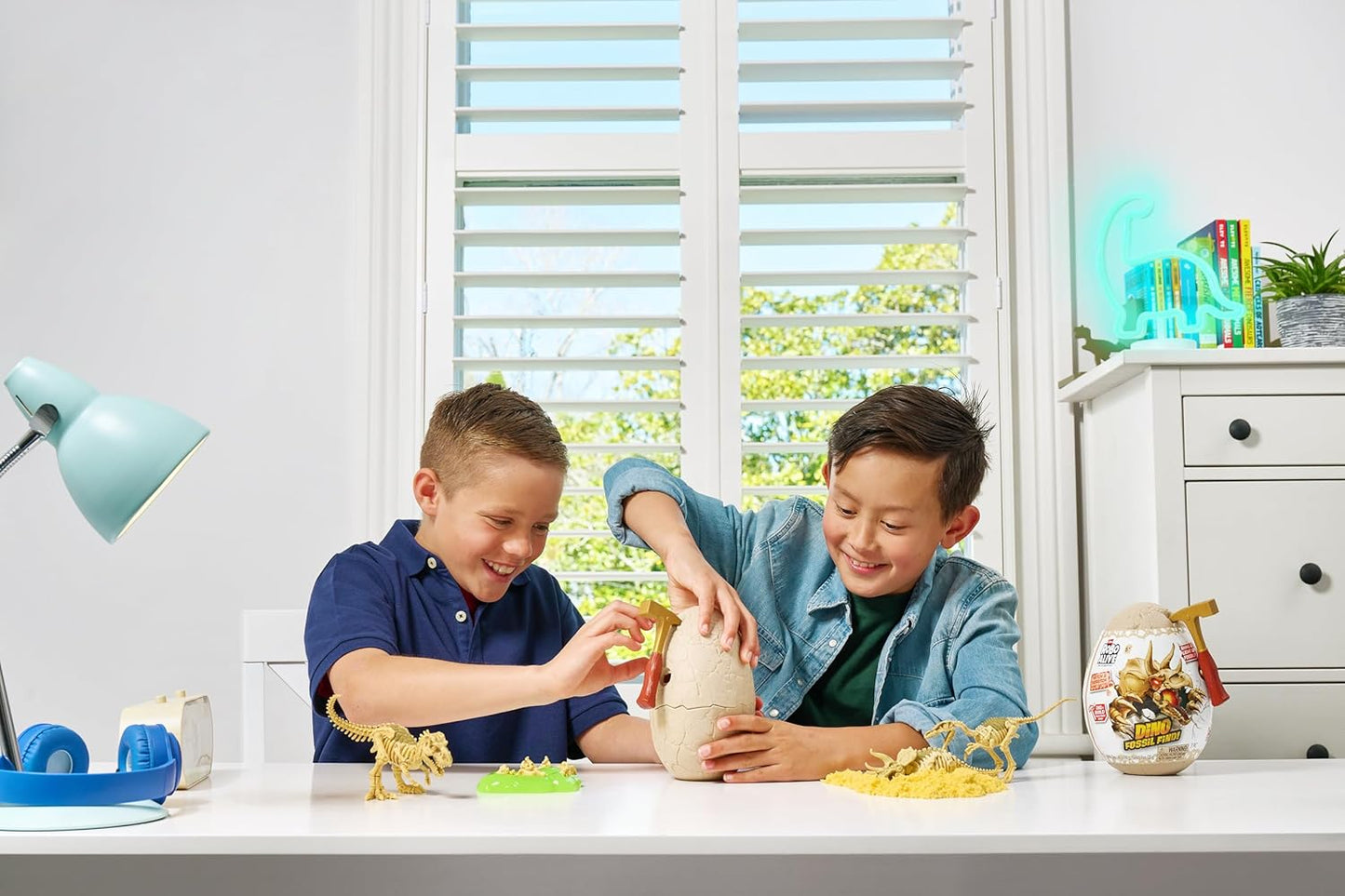 Robo Alive Mini Dino Fossil Find (2 Pack, Gigantoraptor & Stegosaurus) by ZURU Boys 5+ Dig and Discover, STEM, Excavate Prehistoric Fossils, Educational Toys, Great Science Kit Gift for Girls and Boy