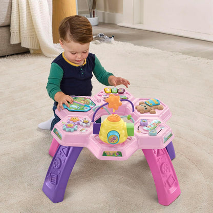 VTech Buzz and Learn Activity Table with Seven Interactive Play Zones, Blue
