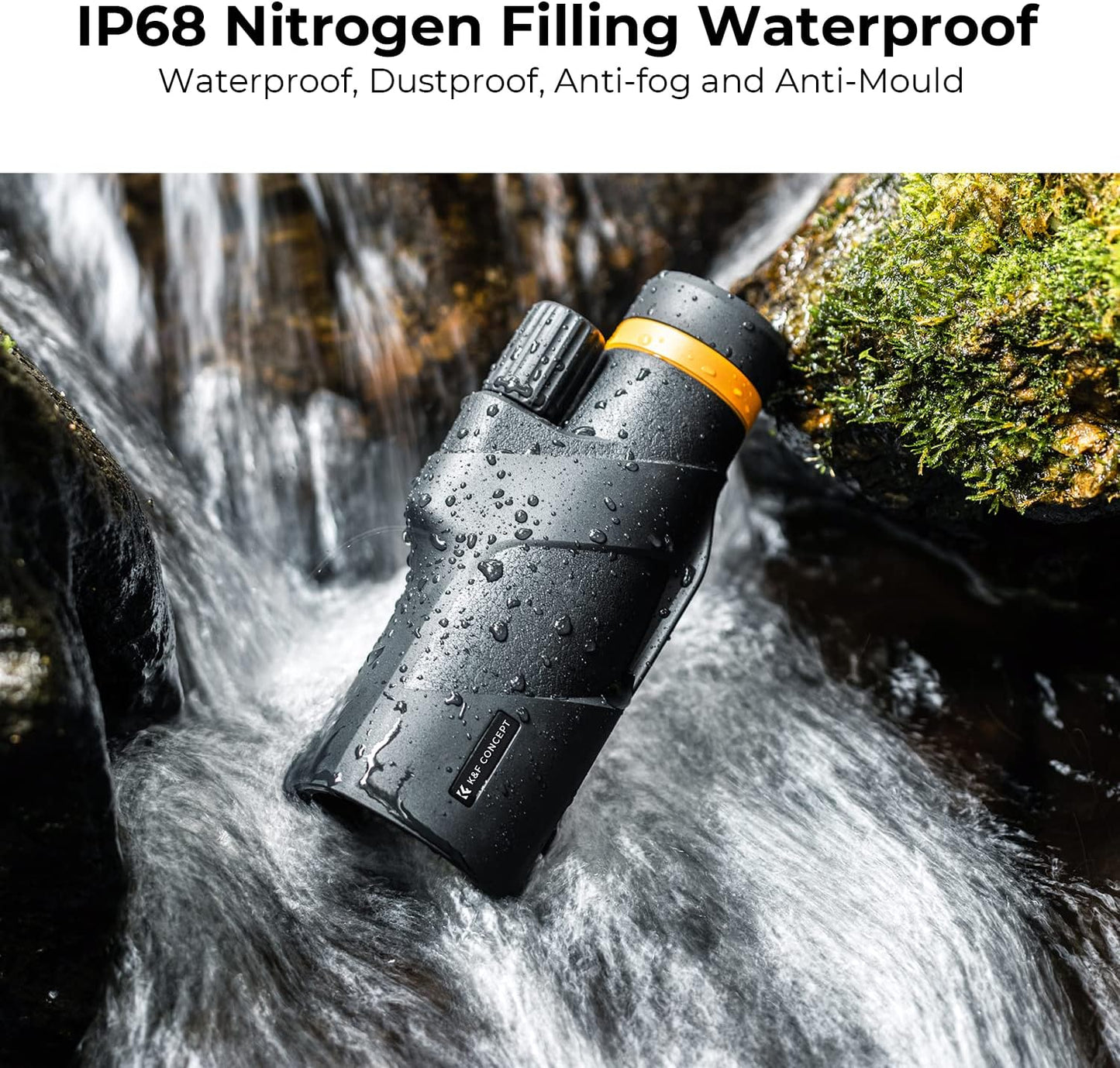 K&F Concept 8-32X50 Zoom Monocular - High Power Dual Focus Prism Compact Monoculars for Kids Adults, with Phone Adapter, Low Light Night Vision, FMC Lens for Bird Watching Hunting Travel Camping Starg