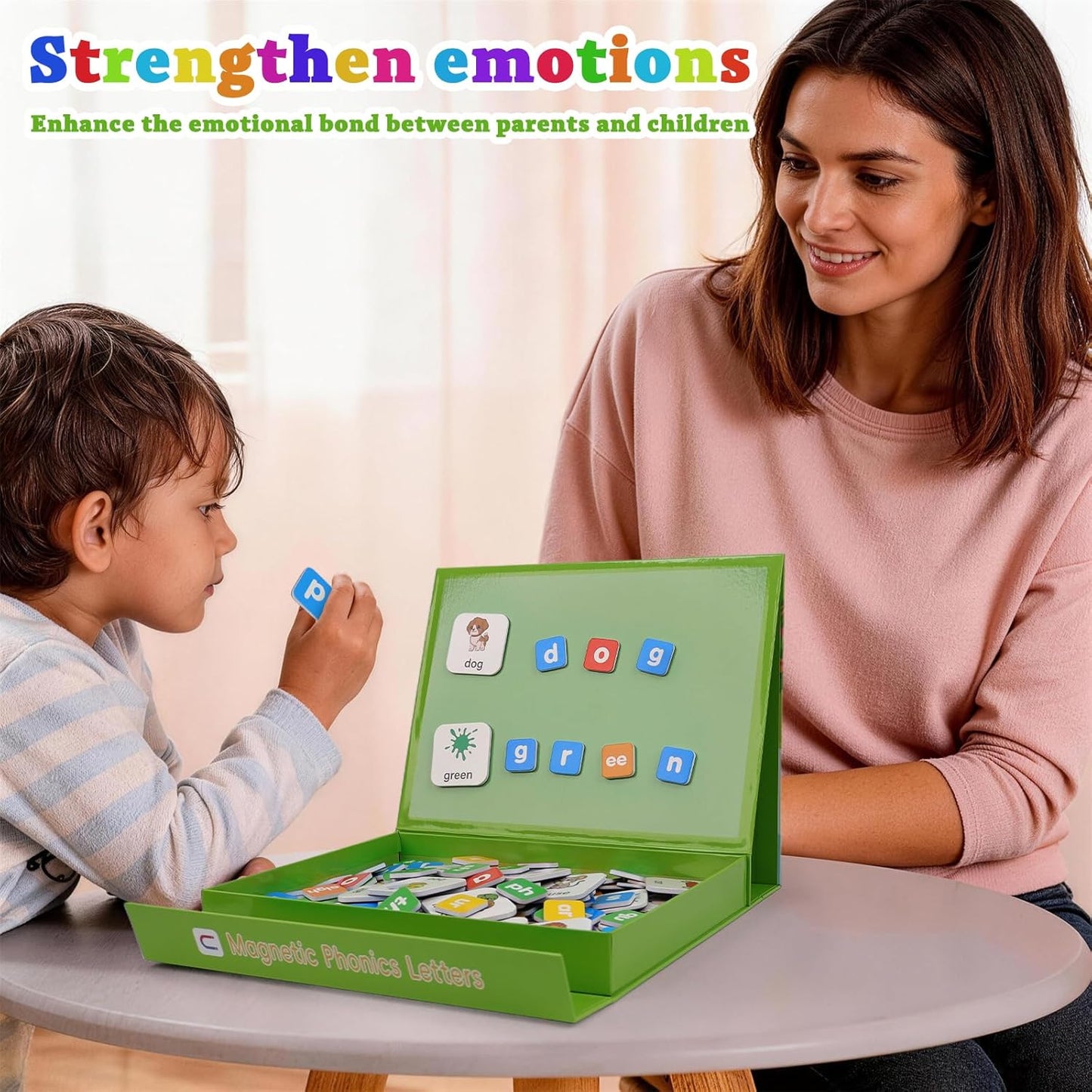 Phonics Word-Building Magnetic Letter Tiles, Alphabet Magnets for Toddlers, 147 Magnetic Phonics Tiles, Letter Recognition for Kindergarten, Phonemic Awareness, Preschool Learning Activities