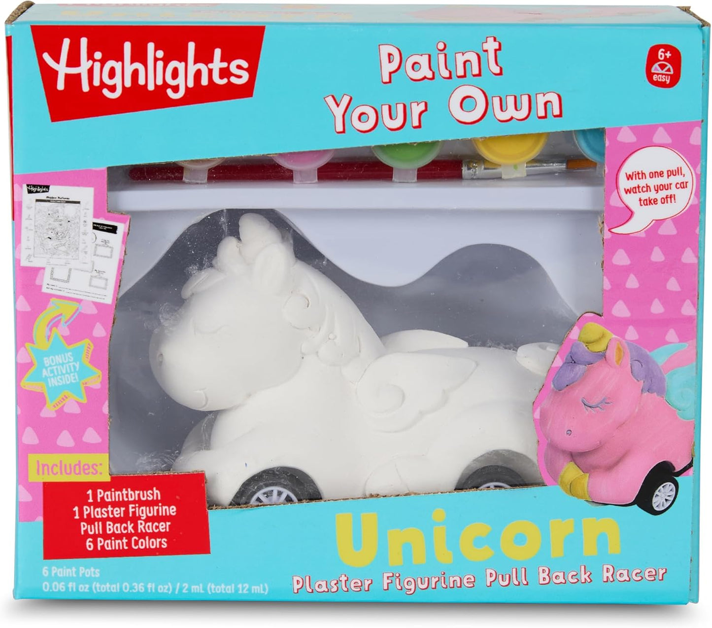 Highlights Paint Your Own Plaster Figurine & Activity Kits – DIY Art Sets with Figurines, Paints, Brush & Bonus Activities – Multiple Themes – Ages 6+