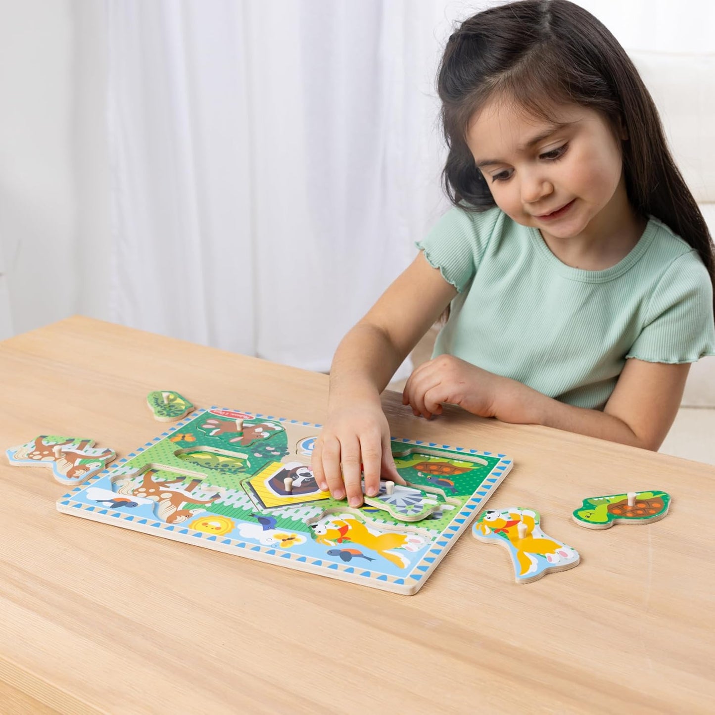 Melissa & Doug Pets Wooden Peg Puzzle (8 pcs)