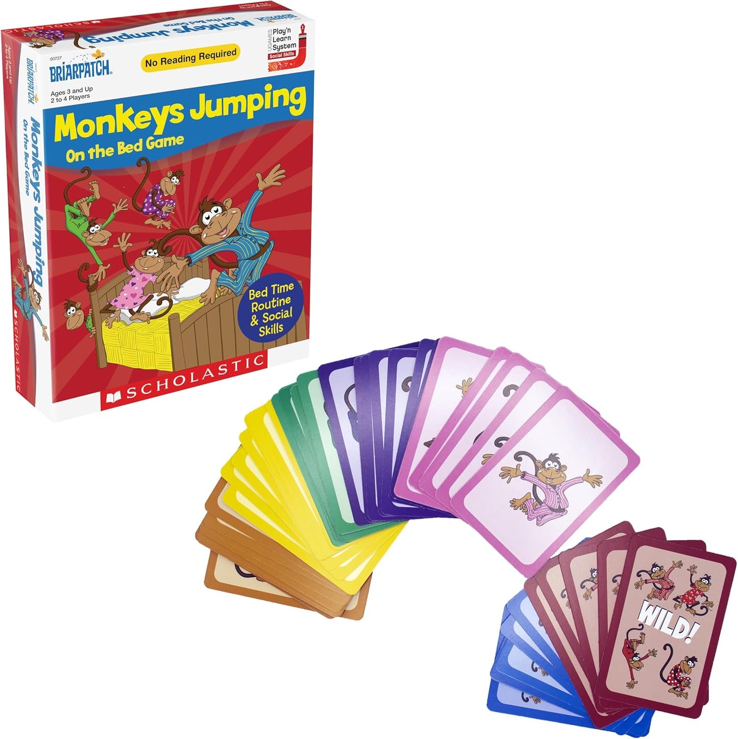 Briarpatch, Scholastic Monkeys Jumping on The Bed Game, Early Preschool Learning for Toddlers, Kindergarten and 1st Grade
