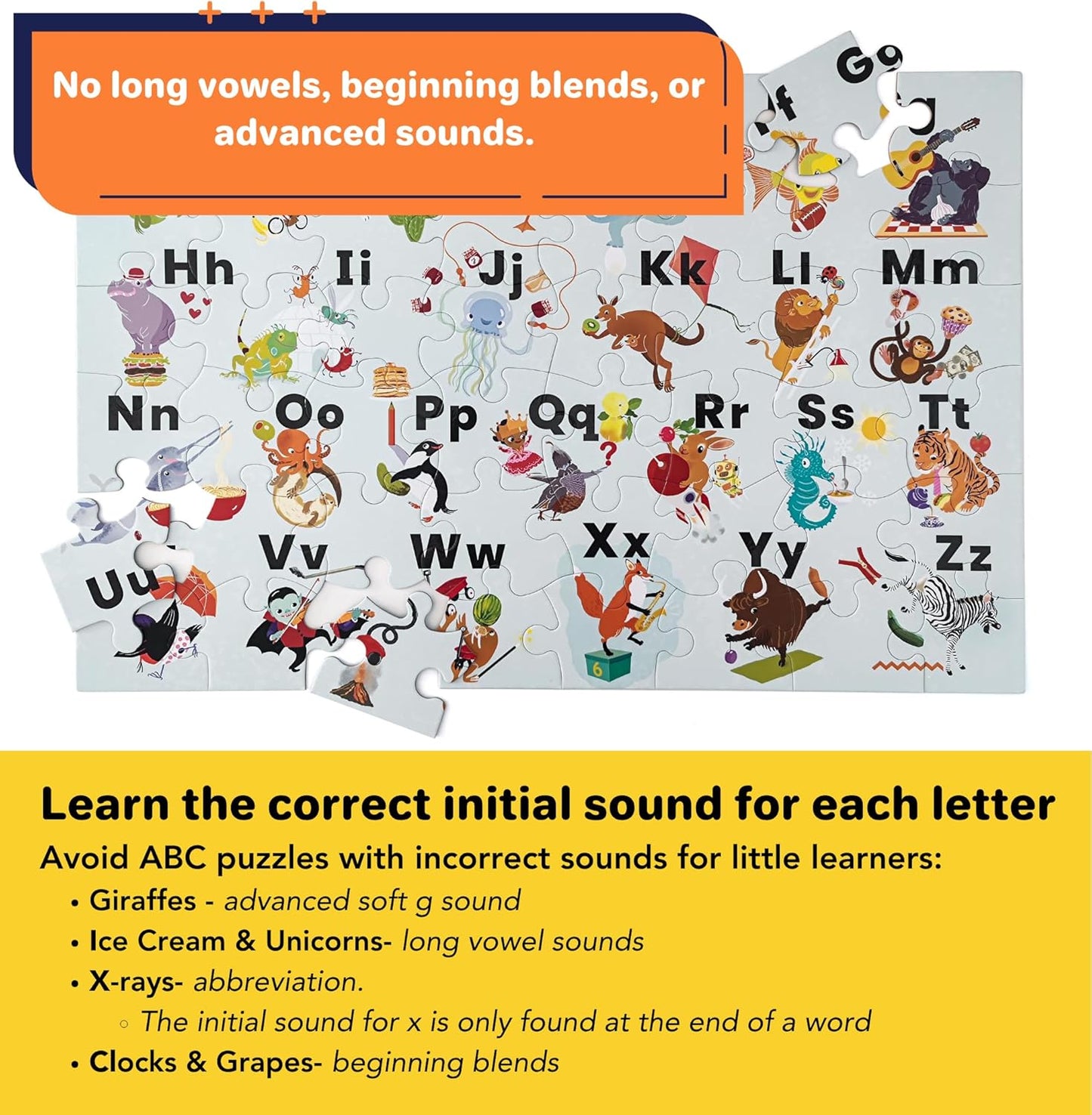 Animal Antics Alphabet Puzzles for Toddlers 3-5, ABC Puzzle, Toddler ABC Learning Toys, Preschool & Kindergarten Learning Toys for Kids