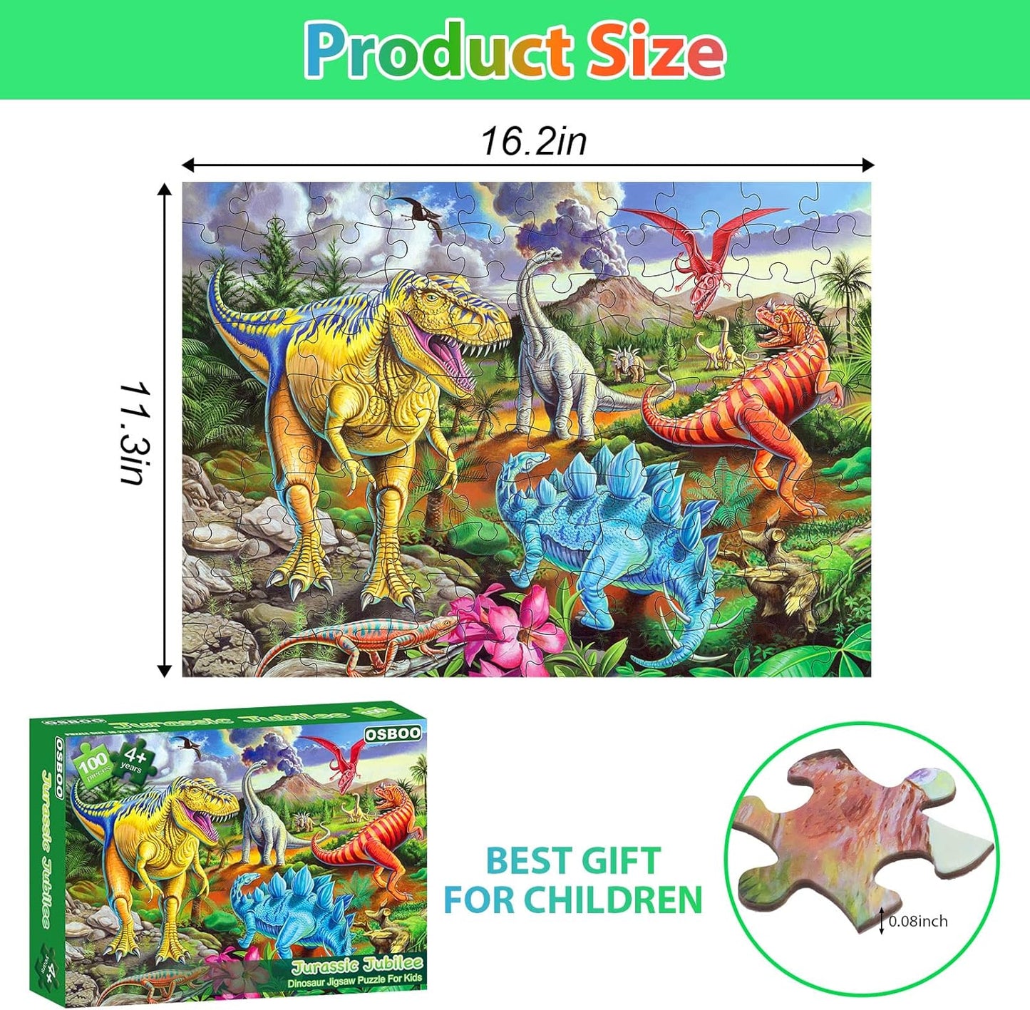 Jigsaw Puzzles for Kids Ages 3-5, 4-8, 6-8 Boys Girls - 60 Piece Construction Site - Large Piece Children Floor Jigsaw Puzzles - Science Educational Toys for 3 4 5 6 7 8 Years Old
