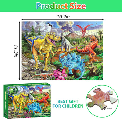 Jigsaw Puzzles for Kids Ages 3-5, 4-8, 6-8 Boys Girls - 60 Piece Construction Site - Large Piece Children Floor Jigsaw Puzzles - Science Educational Toys for 3 4 5 6 7 8 Years Old