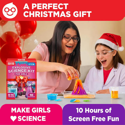 Doctor Jupiter Preschool Science Kit for Kids Ages 3-5 | Toddler Learning Activities, Birthday Gift Ideas for 3-4-5 Year Old Girls | Learning & Educational Toy STEM Kit with 100+ Experiments
