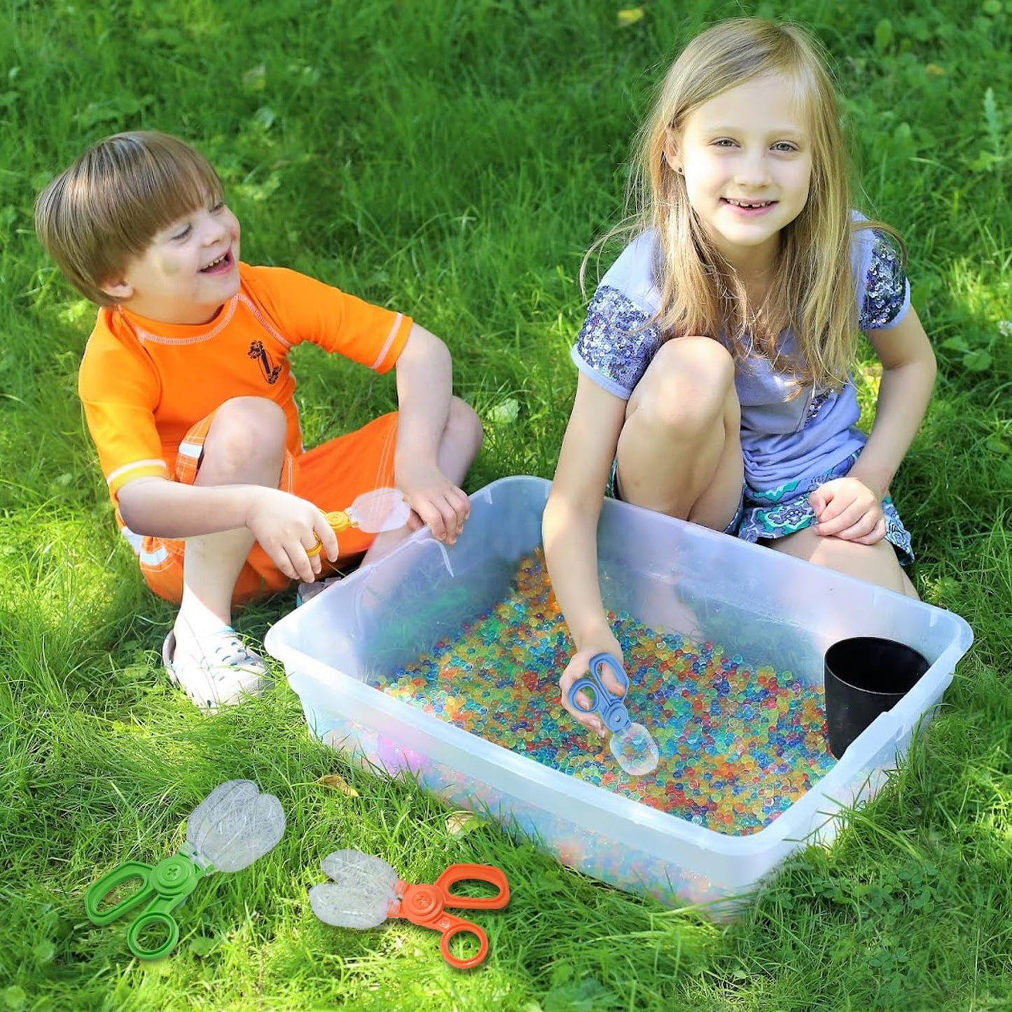 Bug Catcher Scoopers for Kids, 4PCS Handy Scoopers for Bug Catching, Fine Motor Skills Toys for Children Ages 3+