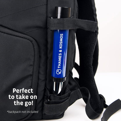Thames & Kosmos My Discovery Telescope | Refracting Telescope with 12x Magnification | Compact & Portable for Land & Night Sky Observations | See The Moon, Planets, Wild Animals in Your Backyard!